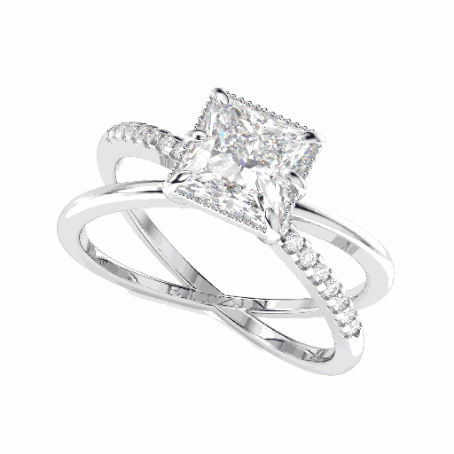 Princess Diamond Engagement Ring for Women