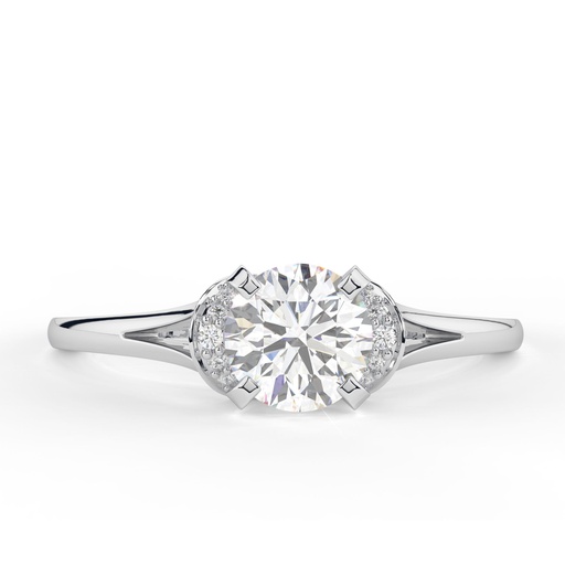 Split Shank Wedding Ring,  Round Cut  Engagement Ring For  Unique 4 Prong Designer Bridal Promise Ring