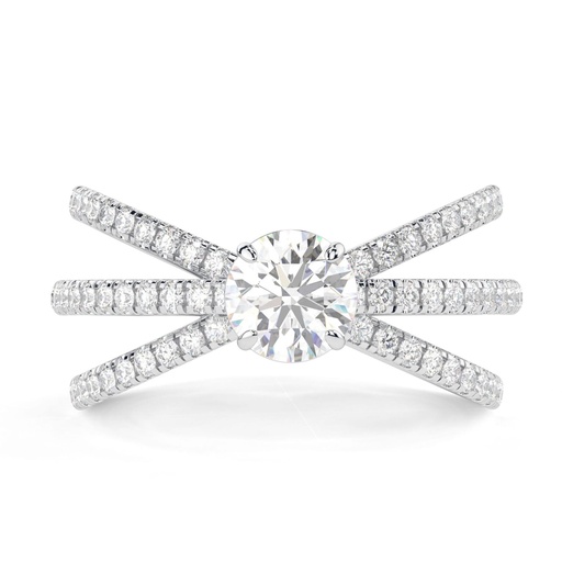  Round Cut Lab Grown Diamond Halo Ring, Gold Round Diamond Engagement Ring Round Cut Eco Friendly Diamond Jewelry