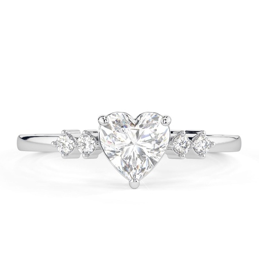 Heart Cut Diamond 5 Stone Unique Birthday Gift Ring for Women