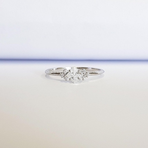 Moissanite and diamond art deco 1920's inspired engraved engagement ring in yellow/rose/white gold or platinum