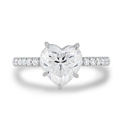  Heart Cut Moissanite Solitaire Engagement Ring  Heart Cut Moissanite Solitaire Engagement Ring | Sterling Silver Ring | Heart Shaped Moissanite Ring Diamond Wedding Ring