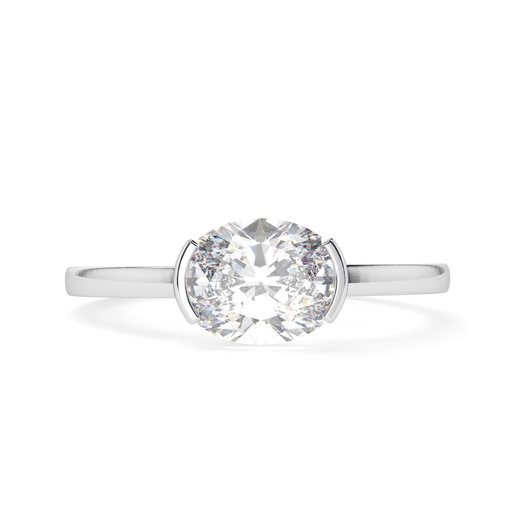  Oval Moissanite East West Engagement Ring Wedding/Bridal Ring Set, East West Oval Solitaire Ring For Women