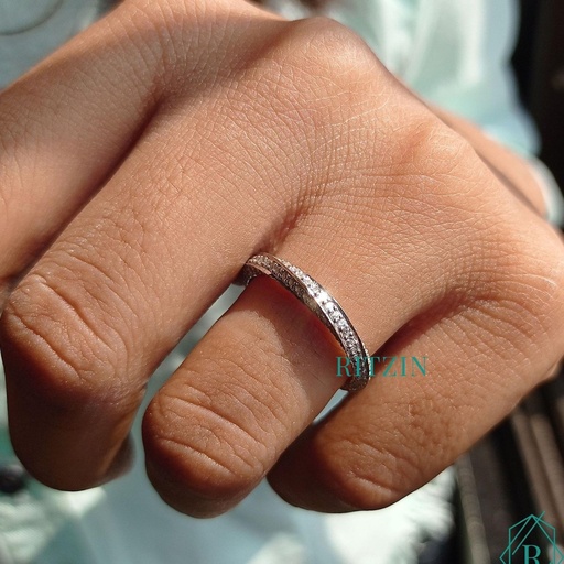 Unique Twisted Shank Wedding Band, Designer Band,  Round Colorless  Band, Matching Band, Solid  Band