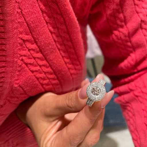 Engagement Rings Lab Grown Diamonds, Halo Pave Settings, Wedding Ring, Round Diamond Ring