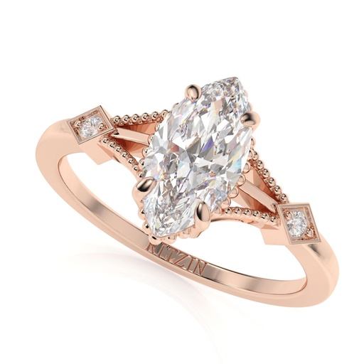 1.00CT Marquise cut  engagement ring Vintage White gold  ring women Unique diamond ring wedding Bridal promise Anniversary gift