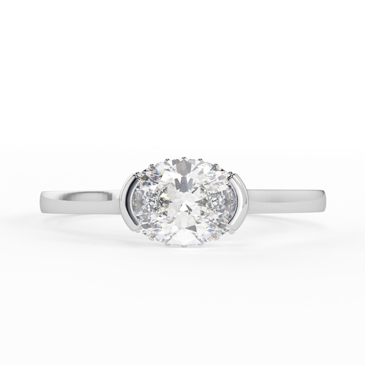  Oval shaped Engagement Ring Unique Bridal Colorless  Ring Oval Ring Stacking Ring Anniversary gift for women