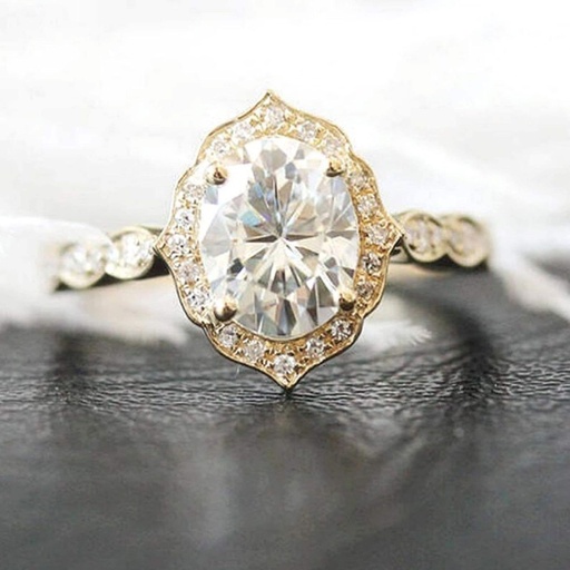 Oval Cut Moissanite Engagement Ring, Wedding Gift Ring , Solitaire Anniversary Ring, Lab Grown Diamond Handmade Ring For Her
