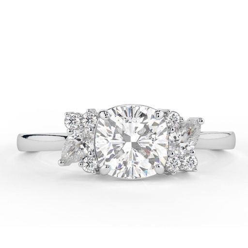 Cushion Cut Diamond Unique Style Anniversary Ring for Women