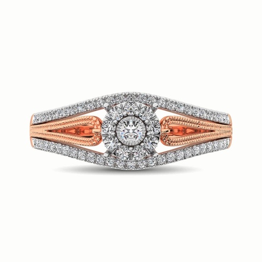Authentic Halo Design Diamond Halo Engagement Wedding Ring 10K White Gold