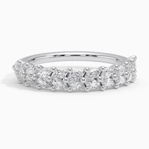 Fancy Marquise Cut Engagement Ring for Women, White Gold Wedding Ring, Stacking Ring