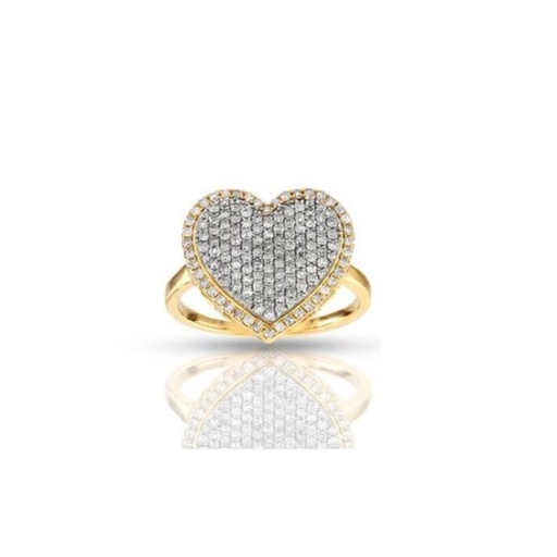 Round Cut Fancy Heart Shape Engagement Ring for Women
