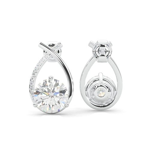 Round Cut Diamond Unique Drop/Dangle Earrings for Women