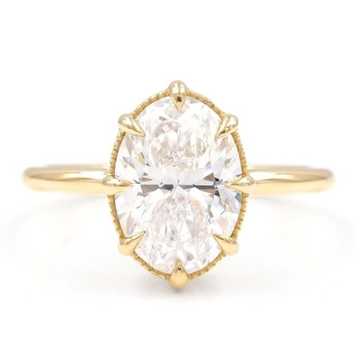 Oval Cut Solitaire Engagement Ring for Women