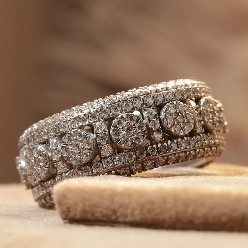Round Cut Diamond Full Heavy Eternity Wedding Band For Women
