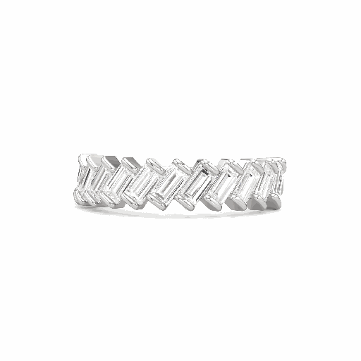Baguette Cut Diamond Half Eternity Style Engagement Band For Women