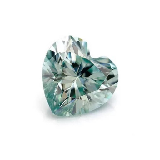 Loose Moissanite Fancy Blue Clean Heart Cut 3.00 MM