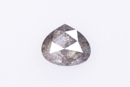 1.18 Ct, 6.5 X 7.7 X 2.8 MM, Natural Loose Diamond Fancy Salt And Pepper Heart Pear Shape Polished Diamond For Engagement Rings, C1100
