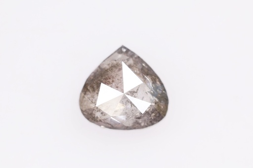 1.07 Ct, 6.7 X 7.0 X 2.9 MM, Natural Rustic Diamond Salt And Pepper Heart Pear Shape Polished Vintage Ring Diamond, Surprise Gifts, C1097