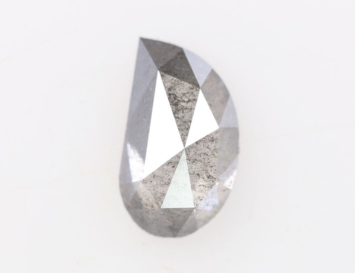 0.70 Ct, 7.4 X 4.3 X 2.5 MM, Natural Rustic Beautiful Salt And Pepper Unique Pear Shape Faceted Diamond, Rustic Diamond Jewelry, Gifts, C164
