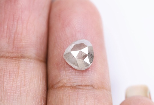 1.08 Ct, 6.1 X 6.3 X 3.0 MM, Natural Loose Diamond Fancy Salt And Pepper Pear Shape Diamond, Salt And Pepper Diamond Ring, Dwarkesh, DG3612