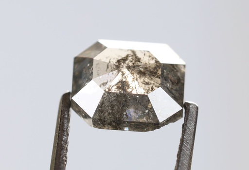 0.61 Ct, 5.2 X 4.4 X 2.4 MM, Natural Rustic Diamond Fancy Salt And Pepper Emerald Shape Diamond, Mine Diamond Ring, Antique Diamond, DG7941