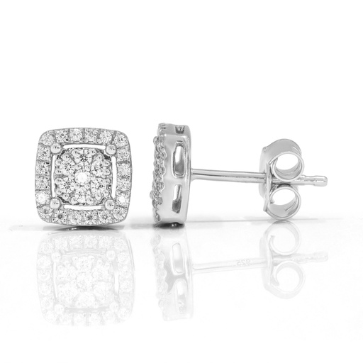  Round Diamond Prong Set Stud Earrings
