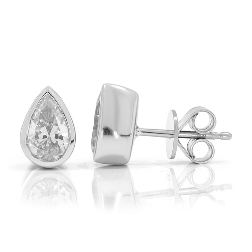  Pear Diamond Pointer Stud Earrings