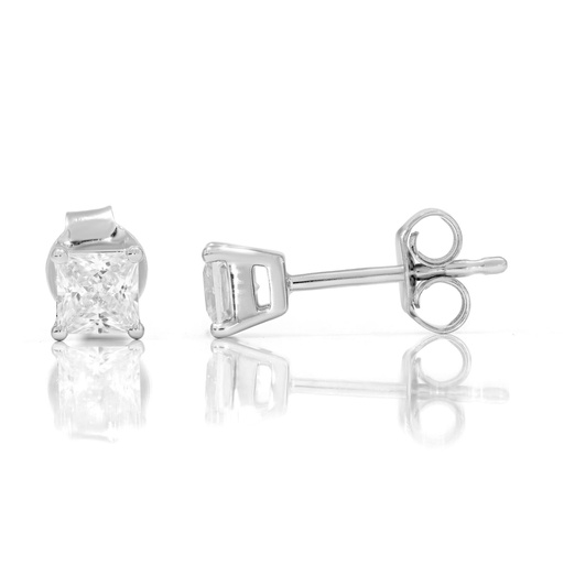 Princess Cut Diamond Stud Earrings For Women