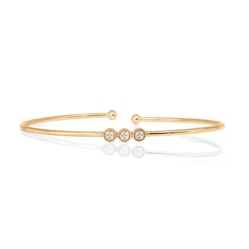  Round Diamond Adujstable Size Bangle 