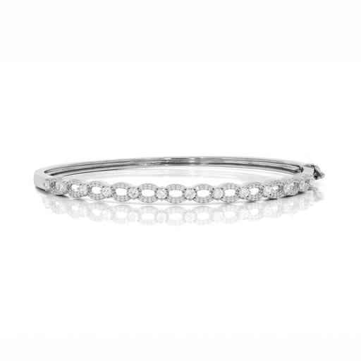  Round Diamond Twisted Wire Design Bangle 