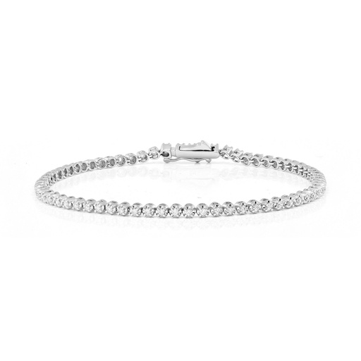 Round Diamond Prong Set Designer Tennis Bracelet 