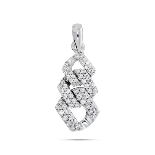  Round Diamond Cuban Link Designer Pendant 