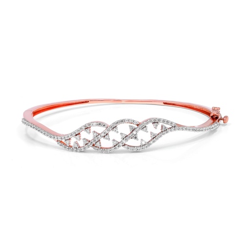 Round Diamond Luxurious Designer Bangle 