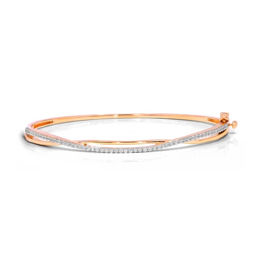  Round Diamond Two Line Designer Bangle 