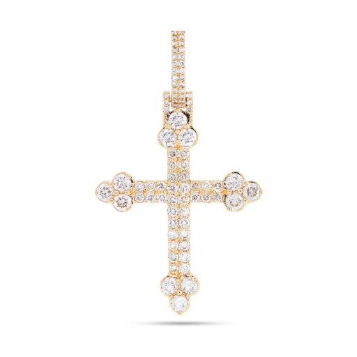  Round Diamond Luxurious Cross Pendant For Women