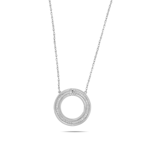  Round Diamond Simple Round Design Pendant For Women