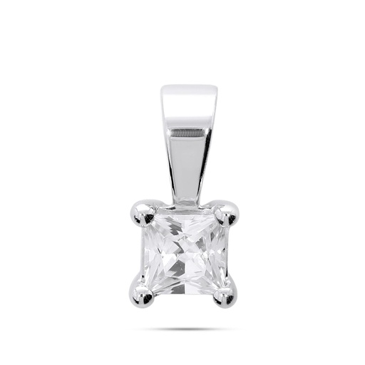 Princess Cut Diamond Solitaire Pendant For Women