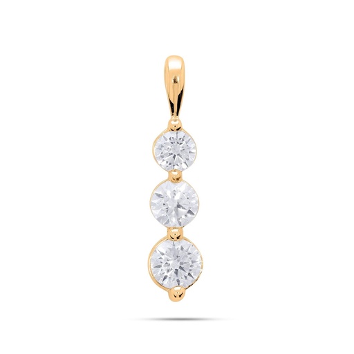  Round Diamond Journey Pendant For Women