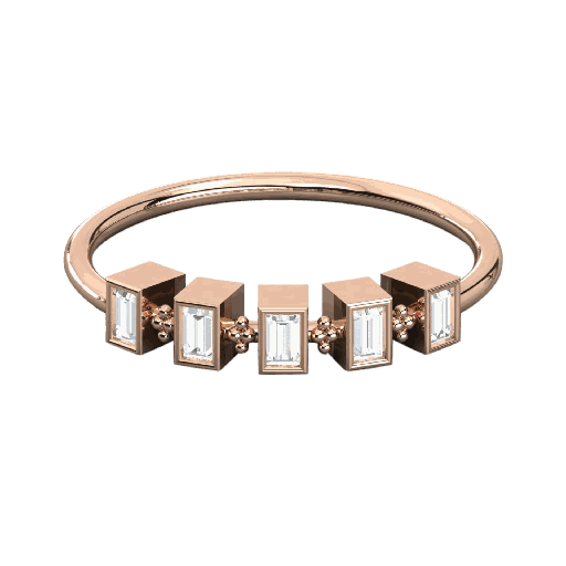  Baguette Diamond  Wedding Band For Women