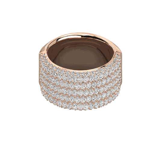 Round Diamond  Wedding Band For Her