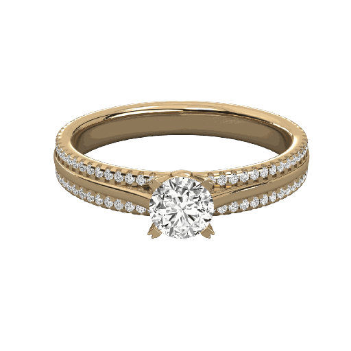  Round Diamond Solitaire Wedding Band 
