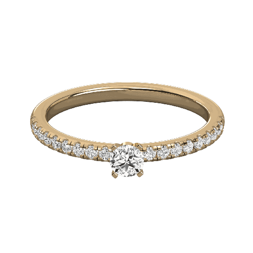 Round Diamond Single Stone Engagement Ring