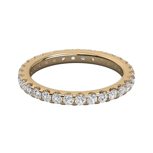 Round Diamond Micro Prong Wedding Band 