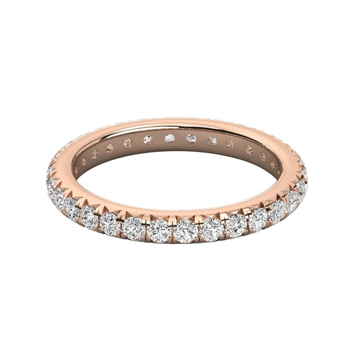 Round Diamond Micro Prong Eternity Wedding Band 