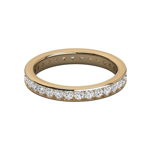  Round Diamond Luxurious Channel Set Wedding Band 