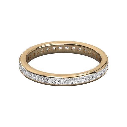 Princess Cut Diamond Eternity Channel Set Wedding Band 