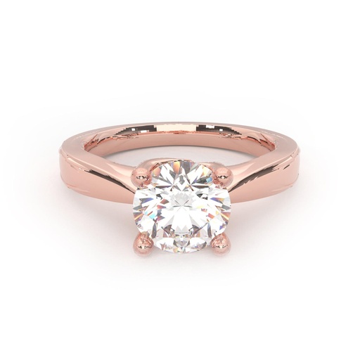 Round Diamond Solitaire Ring For Her