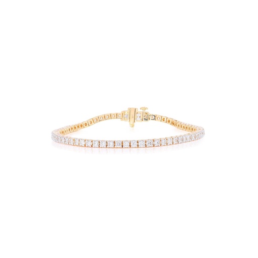 Round Cut Diamond Sterling Silver Tennis Bracelet For Women