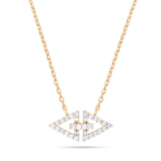  Round Diamond Mini Triangle Designer Pendant For Her